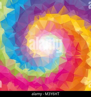 triangular tornado color background Stock Vector