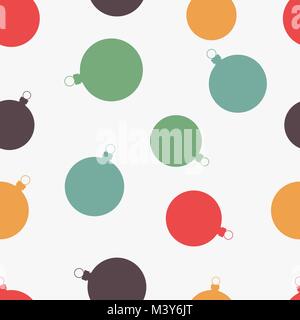Christmas seamless background with themed Christmas ball Stock Vector