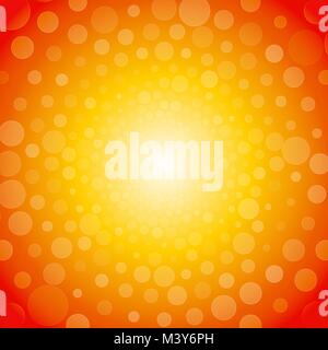 vibrant orange background from small circles Stock Vector