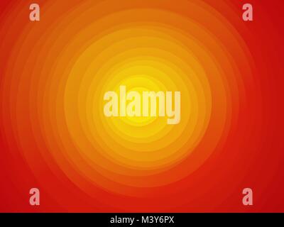 sun red yellow orange background asymmetric circles Stock Vector