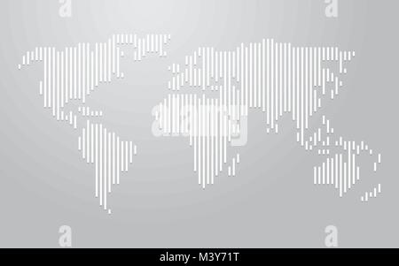 Vector Vertical Lines Pattern Map - World Map Vertical Lines M3y71t 