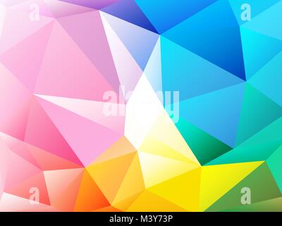 Colorful rainbow background low poly Stock Vector
