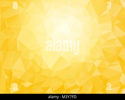 light yellow triangular background with bright circle Stock Vector