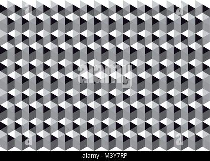 Background with cubes black white Stock Vector