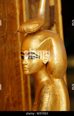 Egypt, Cairo, the Egyptian Museum of Cairo, Toutankhamon's Treasure, Isis Goddess Stock Photo