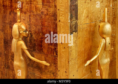 Egypt, Cairo, the Egyptian Museum of Cairo, Toutankhamon's Treasure, Isis Goddess Stock Photo