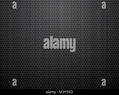black brushed perforated steel background Stock Vector
