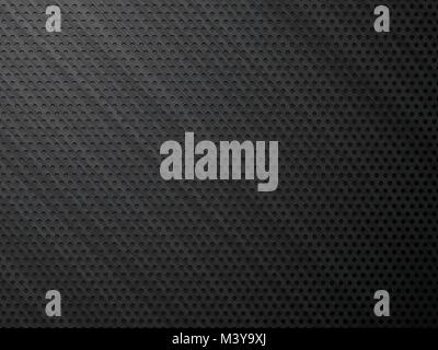 black brushed metal perforated steel background Stock Vector