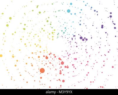 abstract rainbow dotted background Stock Vector