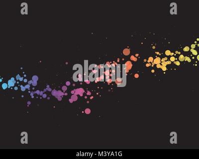 abstract color dots wave background Stock Vector