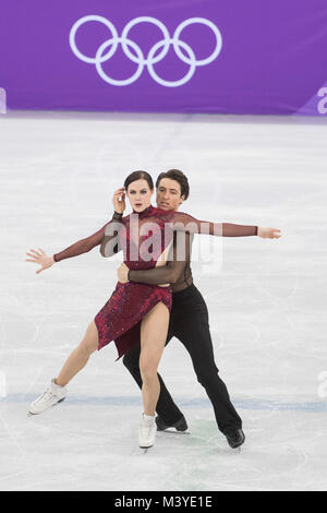 VIRTUE Tessa/MOIR Scott (CAN), Team Event Ice Dance Free Dance, Olympic Winter Games PyeongChang 2018, Gangneung Ice Arena, South Korea on February 12, 2018. Credit: Enrico Calderoni/AFLO SPORT/Alamy Live News Stock Photo