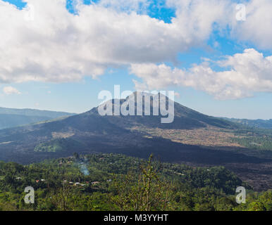 Beautiful landscape with a Batur volcano and lake. Bali. Indonesia Stock Photo