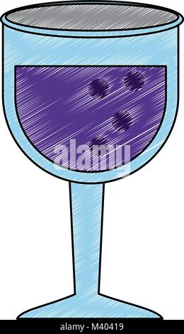 Wine cup glass icon vector illustration graphic design Stock Vector