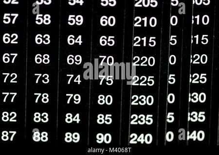 strips of numbers Stock Photo
