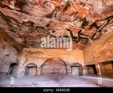 Petra temple interior room, Jordan Stock Photo