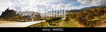Casarabonela, Costa del Sol back country, Andalusia, Spain, panorama Stock Photo