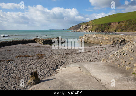 Portwrinkle Cornwall England UK harbour near Looe Stock Photo