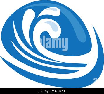 modern icon concept of splash fresh water,ocean, wave,sea, Stock Vector