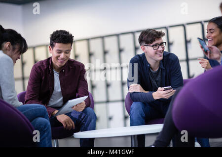 Group of students at college Stock Photo