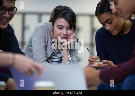 Group of students at college Stock Photo