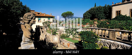 Italy, Tuscany, Settignano, Villa Gamberaia, Italian Garden Stock Photo