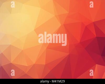 orange geometric background with triangles Stock Vector