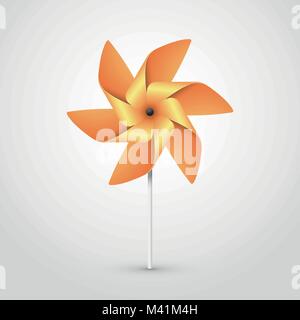 orange pinwheel Stock Vector