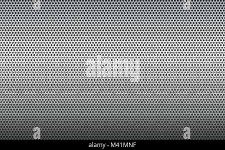gray perforated metal background Stock Vector