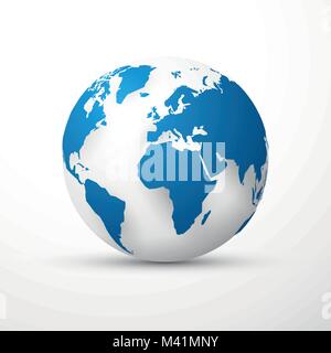 blue earth globe Stock Vector