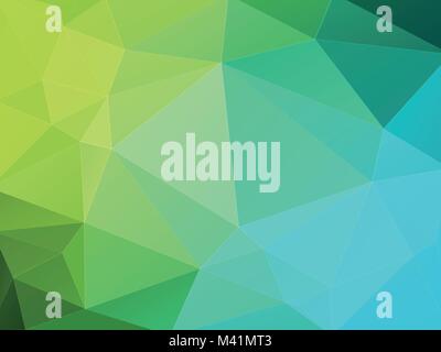 geometric green blue low poly background Stock Vector