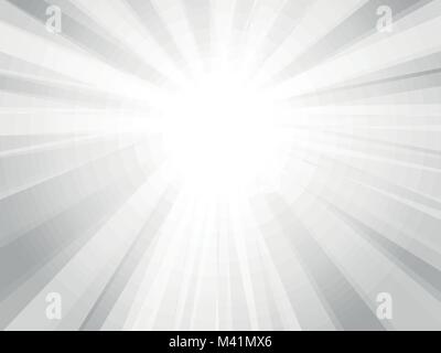 White background with light gray rays going beyond horizon, vector ...