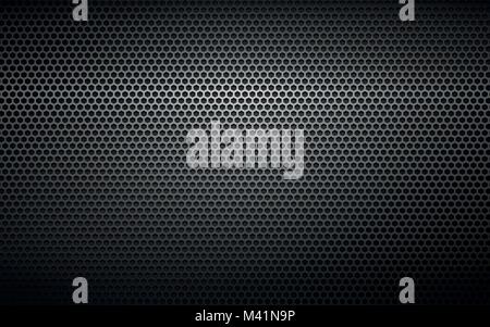 black perforated metal background texture Stock Vector
