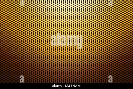 gold metal perforated texture Stock Vector