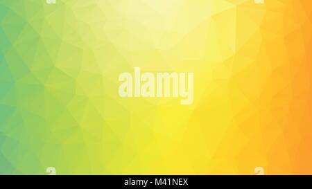 colorful geometric polygonal green yellow orange background Stock Vector