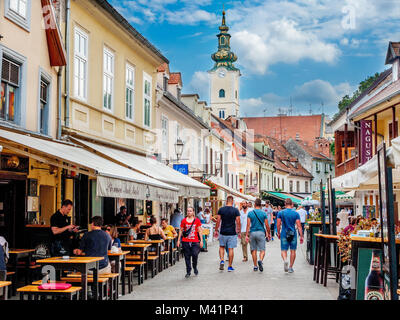 Tkalciceva Street (Ivan Tkalcic Street) Upper Town,  Zagreb, capital of Croatia, Europe Stock Photo