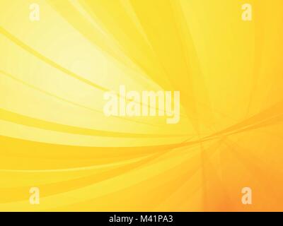 yellow curved ray background Stock Vector