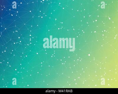 abstract blue green bio molecule connection background vector Stock Vector