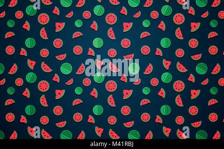fresh melons on dark background Stock Vector