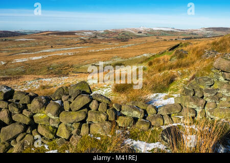 The Staffordshire Moorlands in winter, Peak District National Park,UK Stock Photo