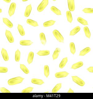 Ripe Peeled Fried Seeds of Sunflower Seamless Pattern Stock Vector