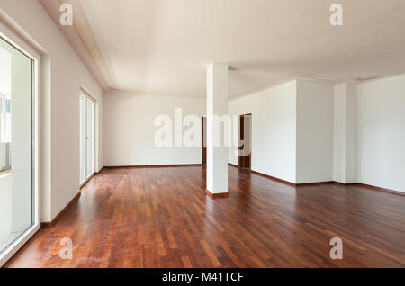 interior apartment, large living room with column Stock Photo