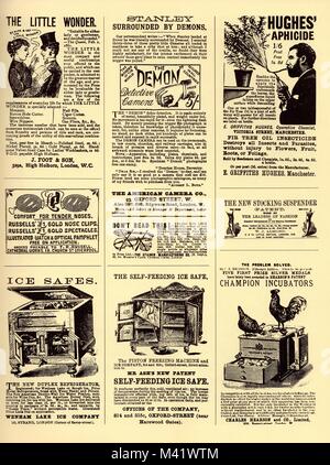 Selection of Victorian and Edwardian advertisements Stock Photo