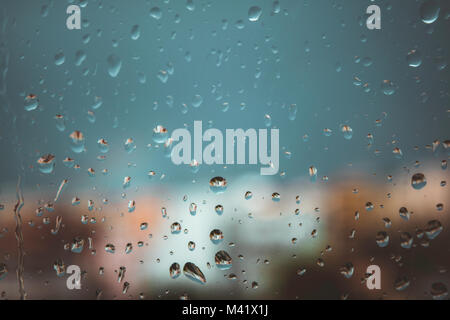 Raindrops on window Stock Photo