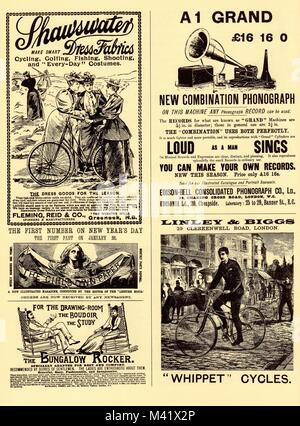 Selection of Victorian and Edwardian advertisements Stock Photo