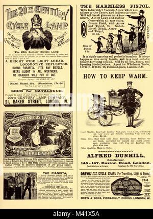 Selection of Victorian and Edwardian advertisements Stock Photo