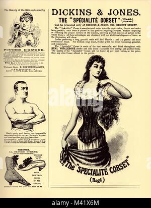 Selection of Victorian and Edwardian advertisements Stock Photo