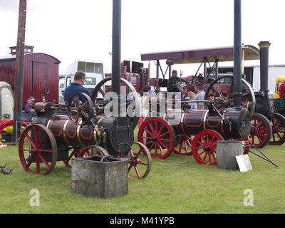 stationary steam engines on display at Lincoln steam and vintage rally Stock Photo