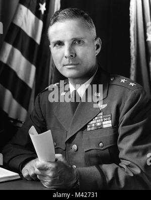 Maj. Gen. John B. Henry, Jr., former chief of staff of the U.S. Southern Command, Quarry Heights, Canal Zone, led the 339th Fighter Group to Fowlmere, England, and into combat  over Germany during World War II. Henry commanded the 339th from Aug. of 1943 until April of 1945, and is the group commander that is most fondly remembered by veterans of the group. (U.S. Air Force photo) Stock Photo