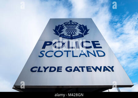 View of Police Scotland headquarters at Clyde Gateway in Glasgow, Scotland, United Kingdom Stock Photo
