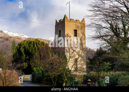 St. Oswald's church in Grasmere where Wordsworth is buried. Stock Photo